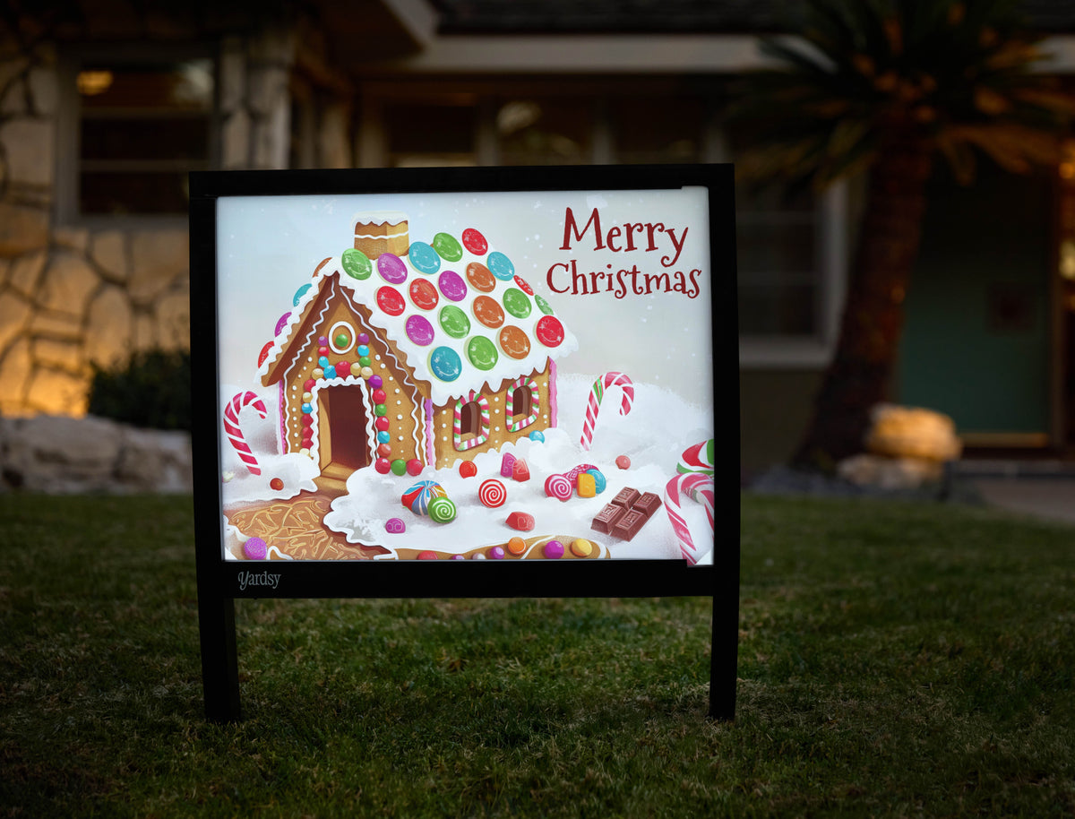 gingerbread house plants Gingerbread House Christmas Yardsy Sign