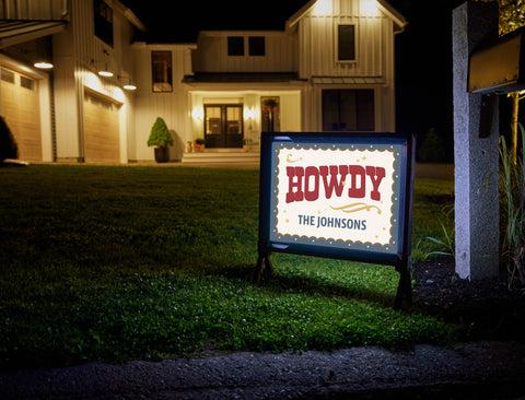 Howdy Custom Yardsy Sign