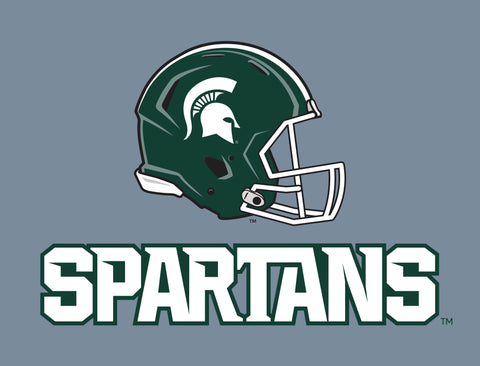 Michigan State Helmet Spartans Gray Yardsy Sign
