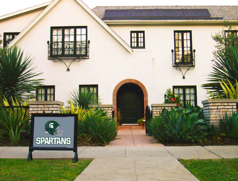 Michigan State Helmet Spartans Gray Yardsy Sign