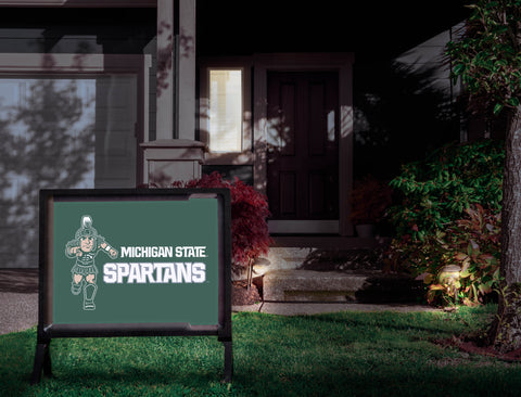 Michigan State Spartans Mascot Green Yardsy Sign
