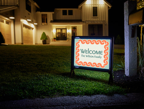 Post Modern Welcome Custom Yardsy Sign