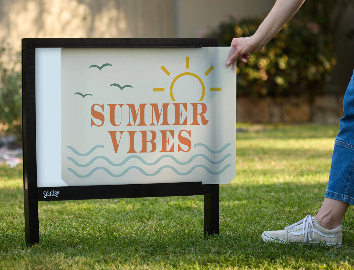 Summer Vibes Yardsy Sign