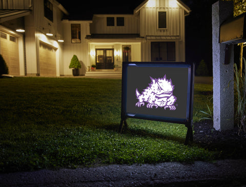 TCU Horned Frog Black Yardsy Sign
