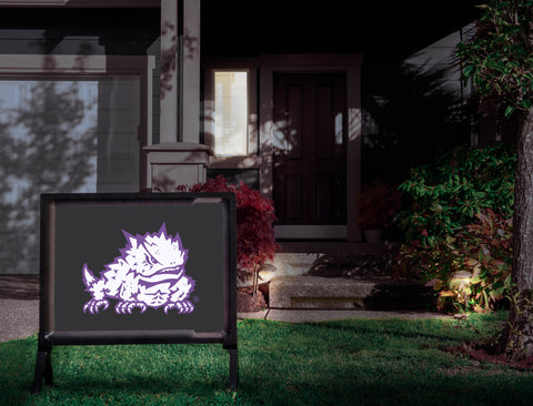 TCU Horned Frog Black Yardsy Sign