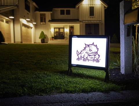 TCU Horned Frog White Yardsy Sign