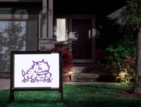 TCU Horned Frog White Yardsy Sign