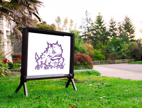 TCU Horned Frog White Yardsy Sign