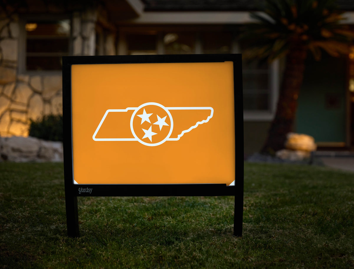 Tennessee Vols State Shield Orange Yardsy Sign