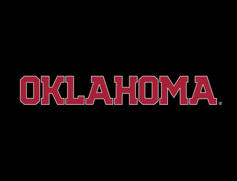 Oklahoma Athletics Wordmark Black Yardsy Sign