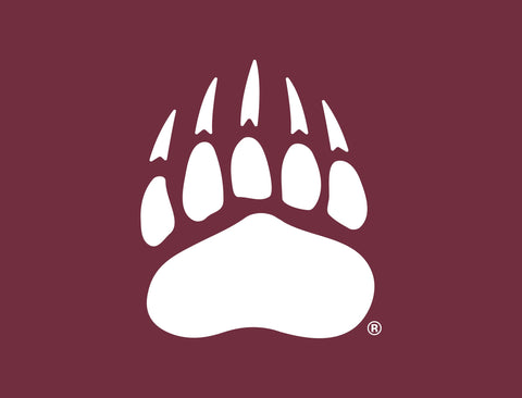 Montana Bear Paw Maroon Yardsy Sign