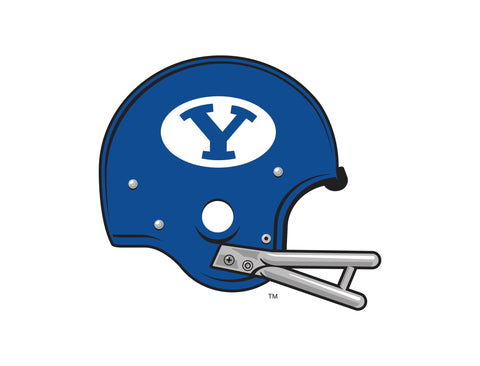 Brigham Young Helmet Blue Mark White Yardsy Sign