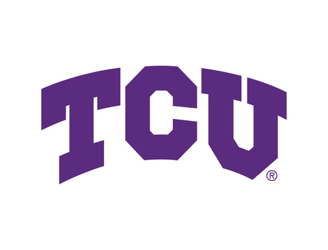 TCU Primary Mark White Yardsy Sign