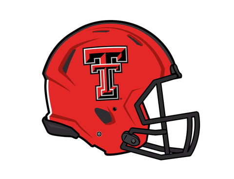Texas Tech Red Helmet White Yardsy Sign