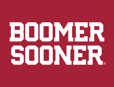 Oklahoma Boomer Sooner Wordmark Crimson Yardsy Sign