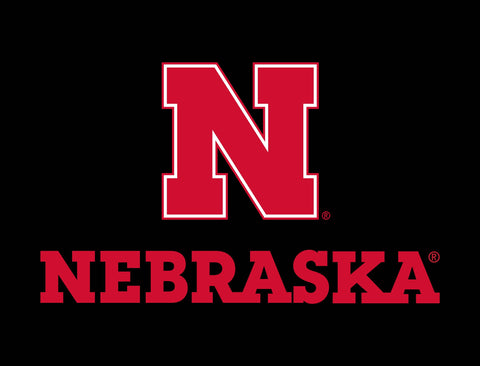 Nebraska N Mark Black Yardsy Sign