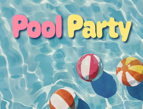 Pool Party Beach Ball Yardsy Sign