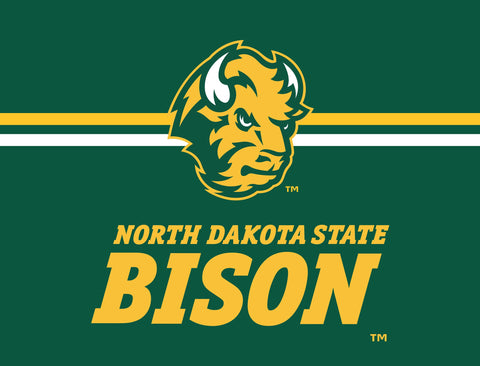 North Dakota State Bison Head Green Yardsy Sign