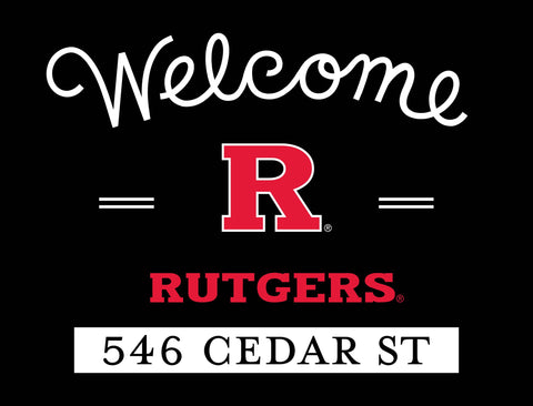 Welcome Rutgers Custom Yardsy Sign