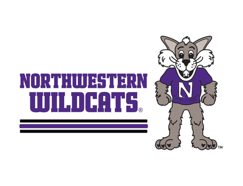 Northwestern Wildcats Mascot White Yardsy Sign