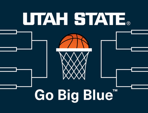 Utah State Basketball Yardsy Sign