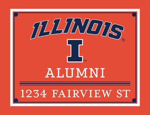 Alumni University Of Illinois Custom Yardsy Sign