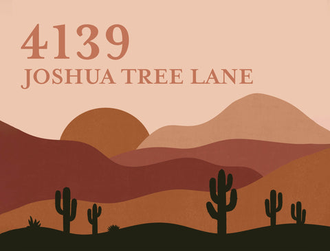 Desert Scene Address Custom Yardsy Sign