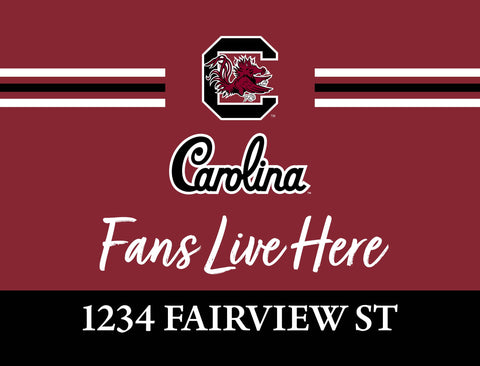 Fans Live Here South Carolina Custom Yardsy Sign
