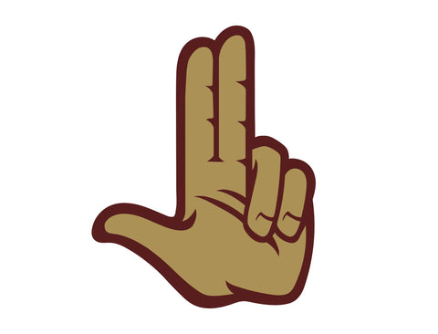 Texas State Hand White Yardsy Sign