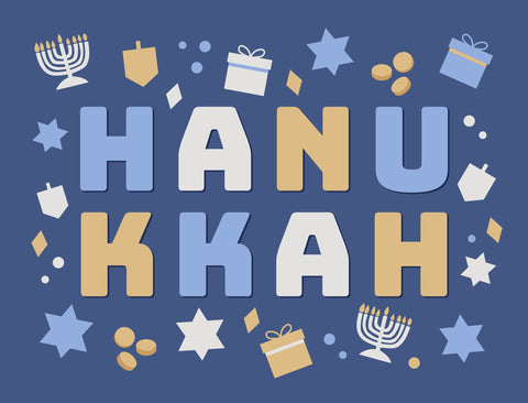 Hanukkah Lettering Yardsy Sign