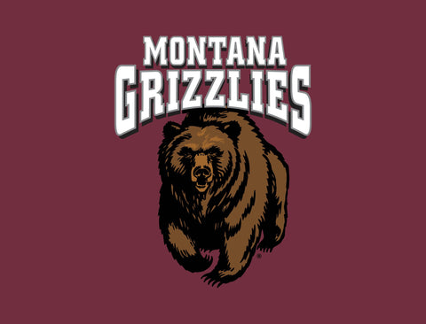 Montana Grizzlies Bear Maroon Yardsy Sign