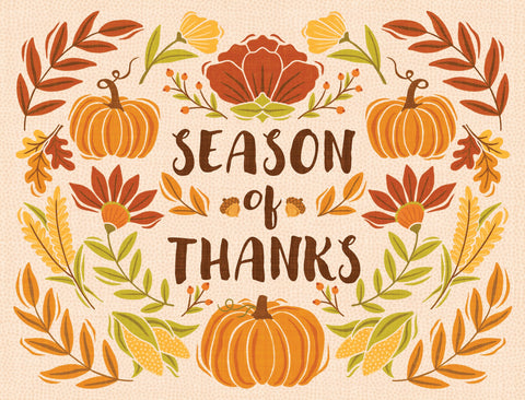 Season Of Thanks Floral Yardsy Sign