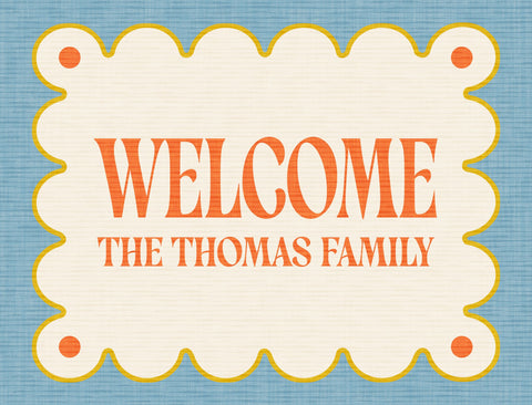 Scalloped Welcome Custom Yardsy Sign