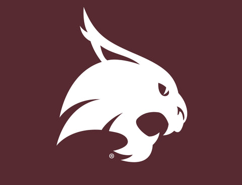 Texas State Bobcat Head Maroon Yardsy Sign