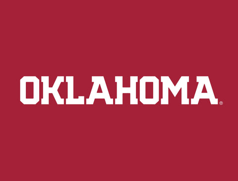 Oklahoma Athletics Wordmark Crimson Yardsy Sign