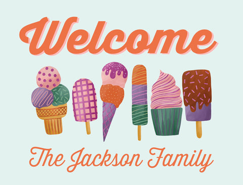 Welcome Ice Cream Custom Yardsy Sign