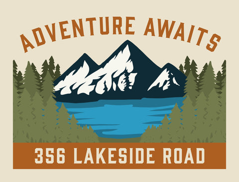 Adventure Awaits Custom Yardsy Sign