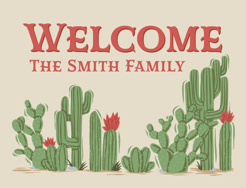 Cacti Welcome Custom Yardsy Sign
