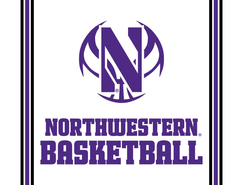 Northwestern Basketball White Yardsy Sign