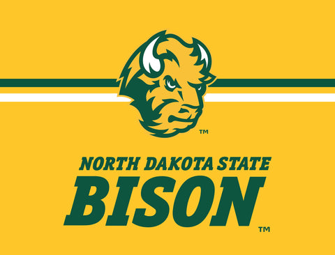 North Dakota State Bison Head Yellow Yardsy Sign