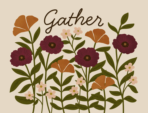 Floral Gather Yardsy Sign