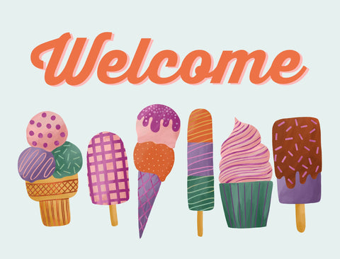 Welcome Ice Cream Yardsy Sign