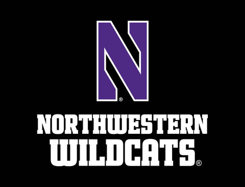 Northwestern N Wildcats Black Yardsy Sign