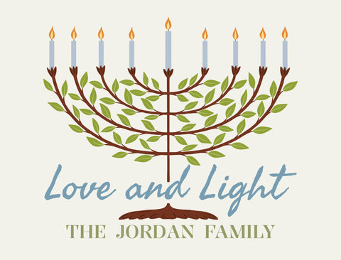 Love And Light Menorah Custom Yardsy Sign