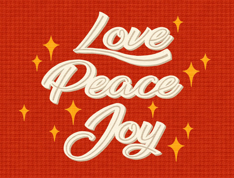 Love, Peace, Joy Yardsy Sign