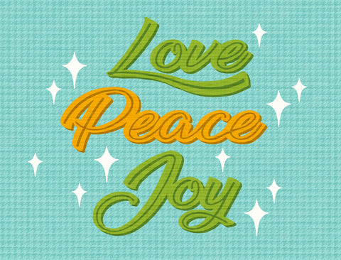 Love, Peace, Joy Yardsy Sign