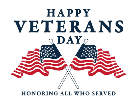 Happy Veterans Day Flags Yardsy Sign