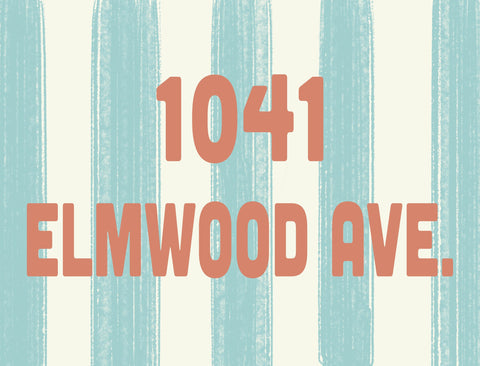 Vintage Stripes Address Custom Yardsy Sign