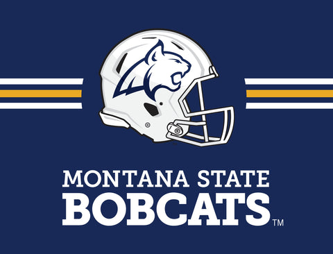 Montana State Helmet Blue Yardsy Sign