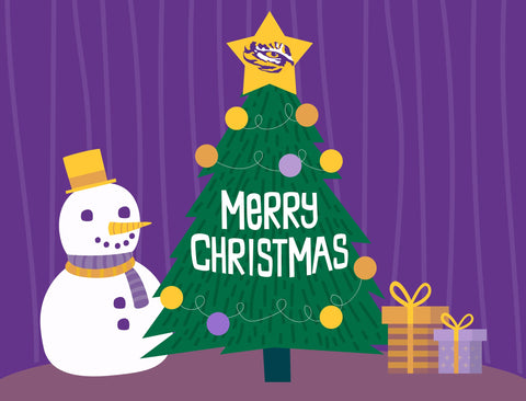Christmas Tree LSU Yardsy Sign